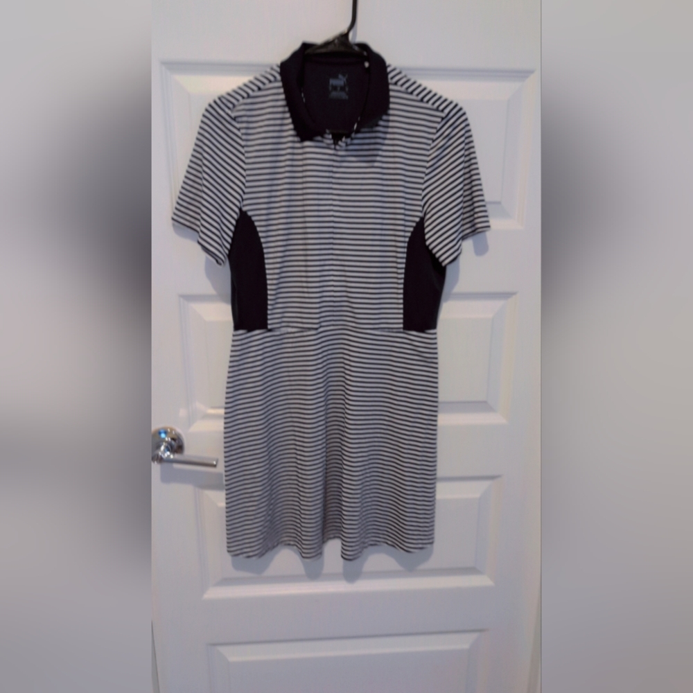 Striped Navy  and White Dress